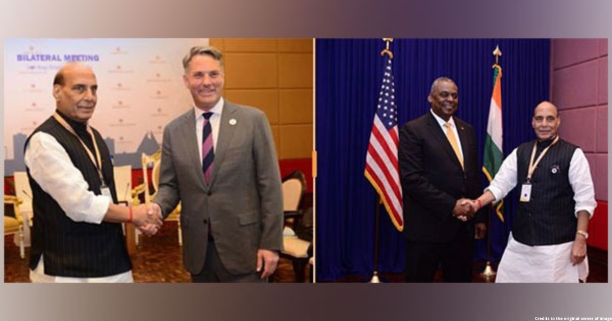 Defence Minister Rajnath Singh meets counterparts from US and Australia in Cambodia